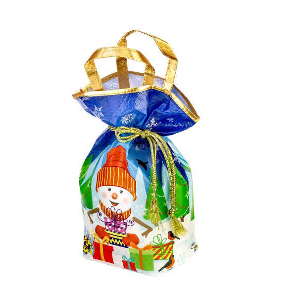 Новогодний подарок Мешок Снеговик стоимостью 630 руб. и весом 1000 гр.