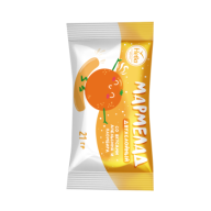 Мармелад двухслойный со вкусом апельсина и пломбира